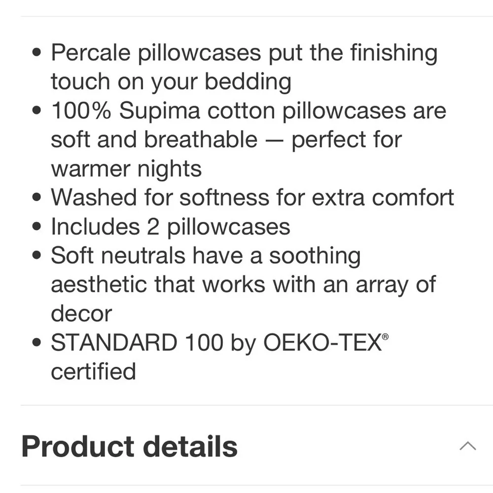 King Washed Supima Percale Solid Pillowcase Set Dark Gray - Casaluna™ new